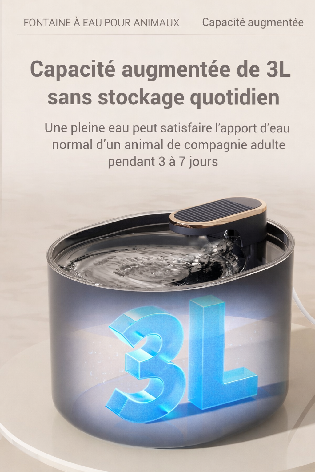 Fontaine à eau eau automatique pour chat - filtration continue & ultra silencieuse